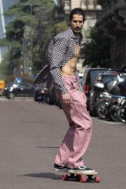 Men's climbing jeans - pink denim - BILLY 2 MONVIC