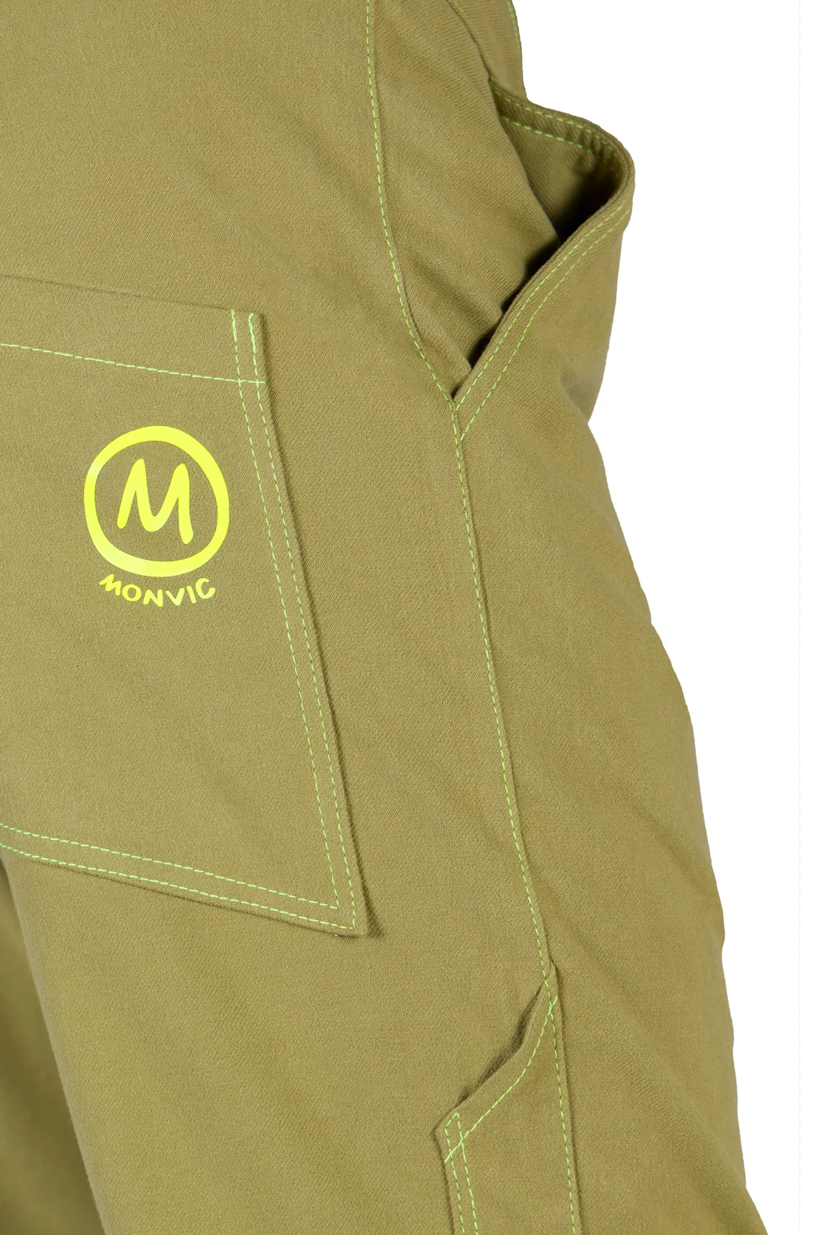 Pantalone arrampicata uomo - ultra elasticizzato - verde lime - BILLY 2 MONVIC