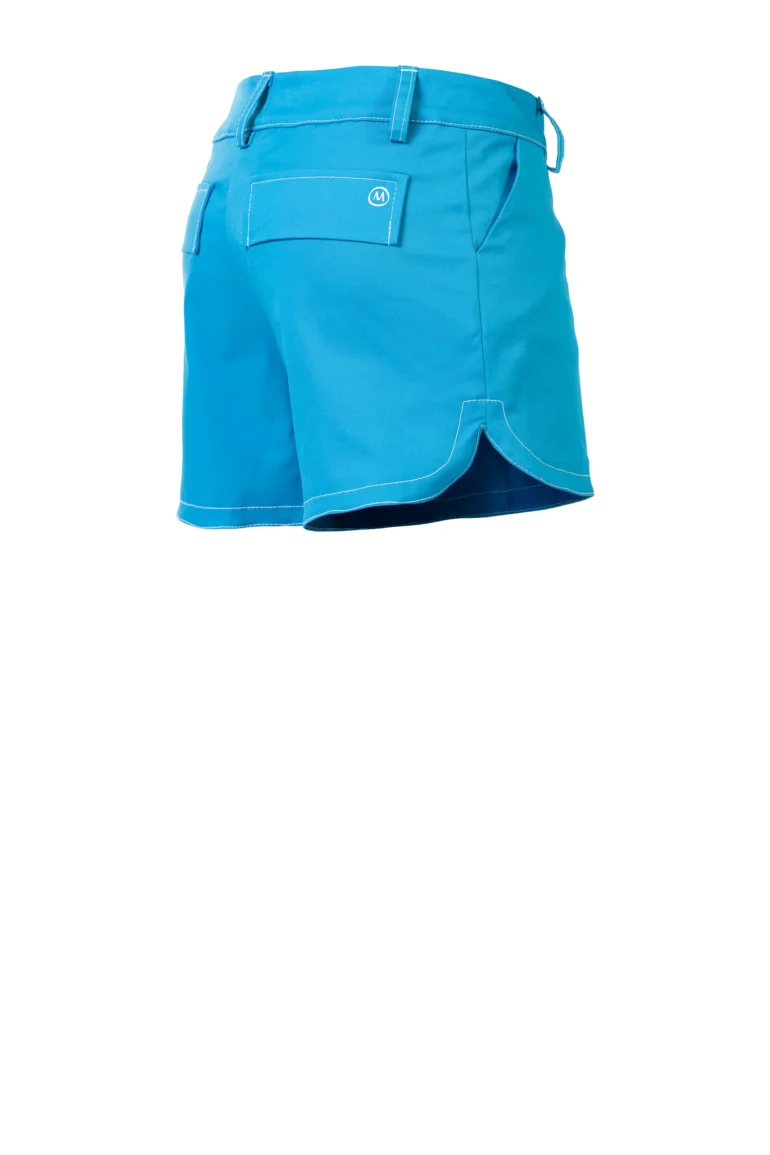 Short femme bleu ciel en coton stretch pour escalade et ville - STEFFY – Monvic