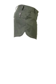 Women's STEFFY military green shorts in stretch cotton for climbing and city – Monvic