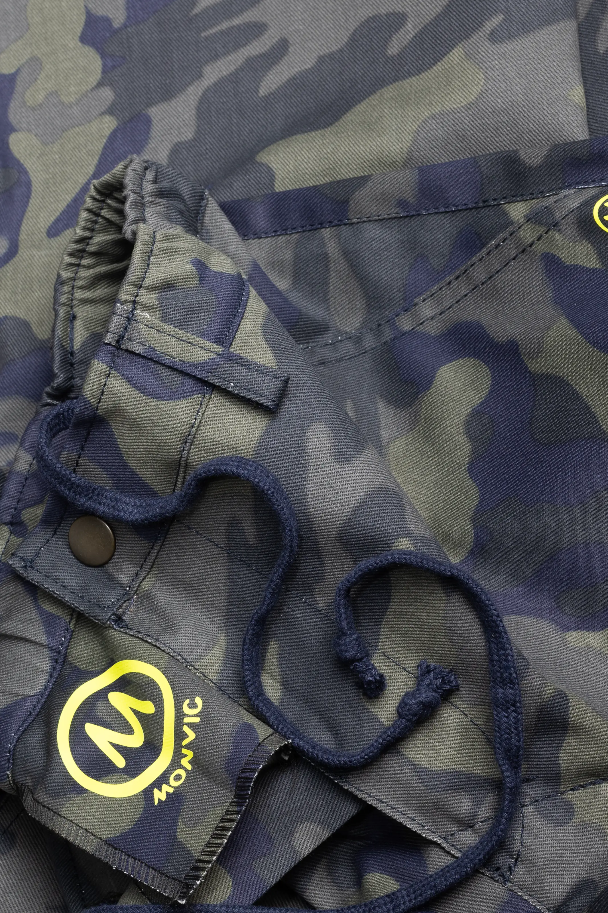 Men's climbing jeans - blue/green camouflage denim - BILLY 2 MONVIC