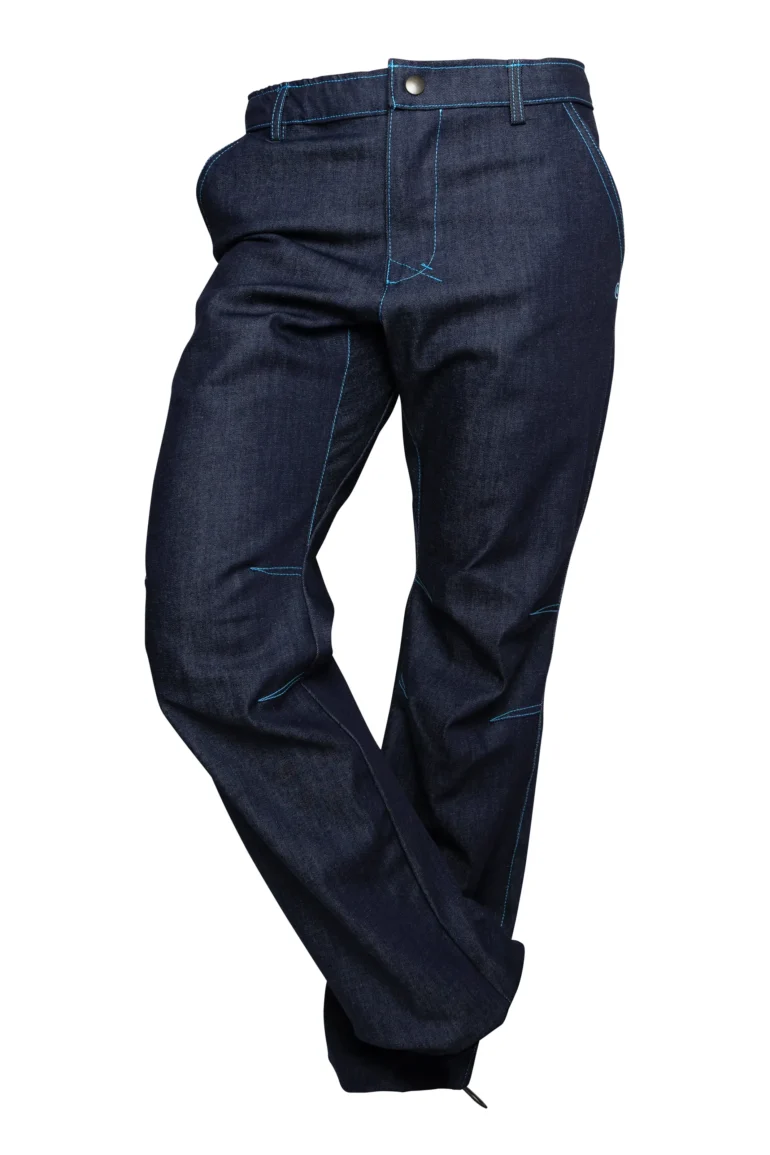 Jeans arrampicata uomo - denim - cuciture azzurre - BILLY 2 Monvic