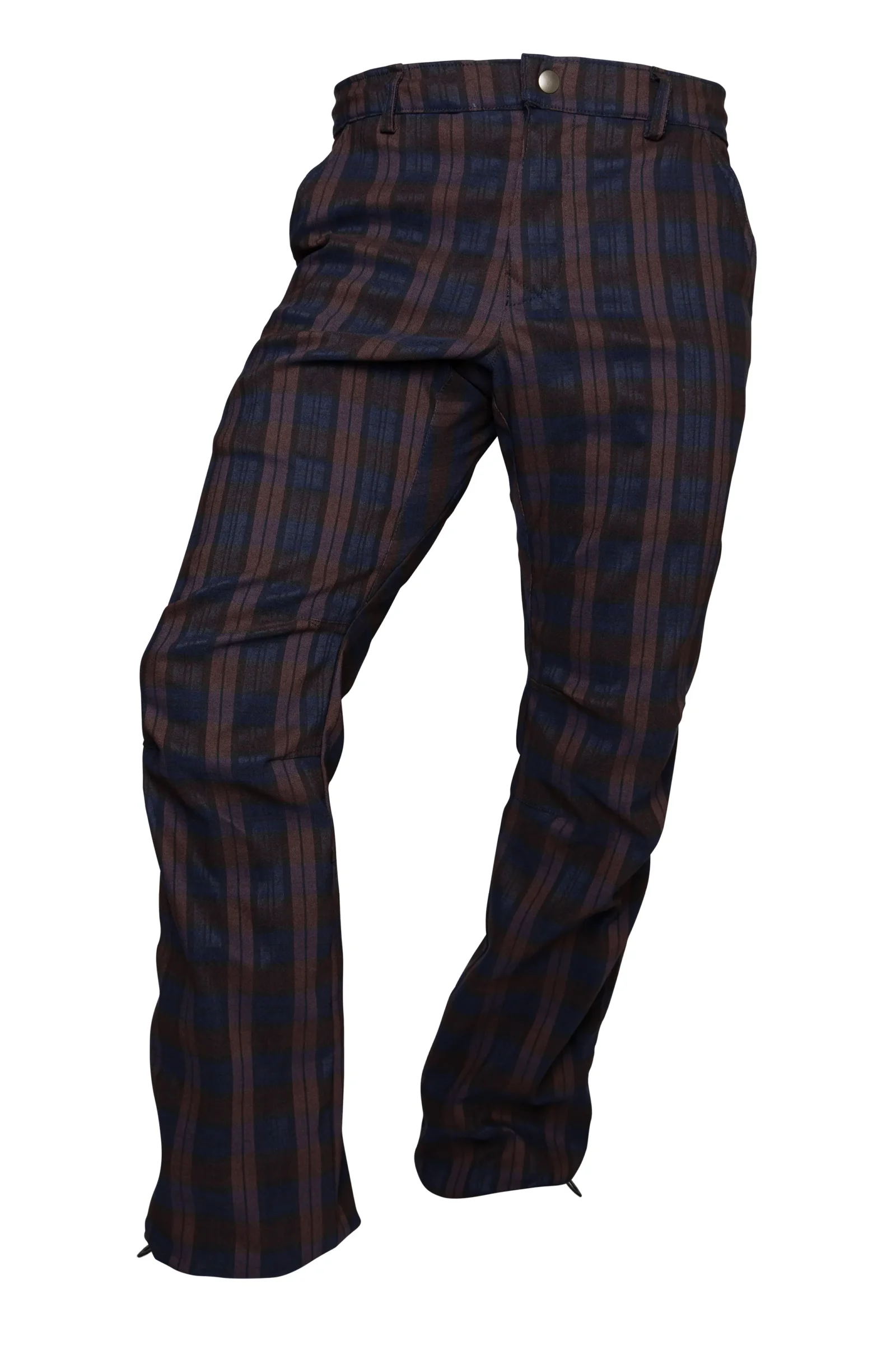 Pantalone ultra elastico a quadri marrone / blu / nero - uomo - BILLY 2 Monvic
