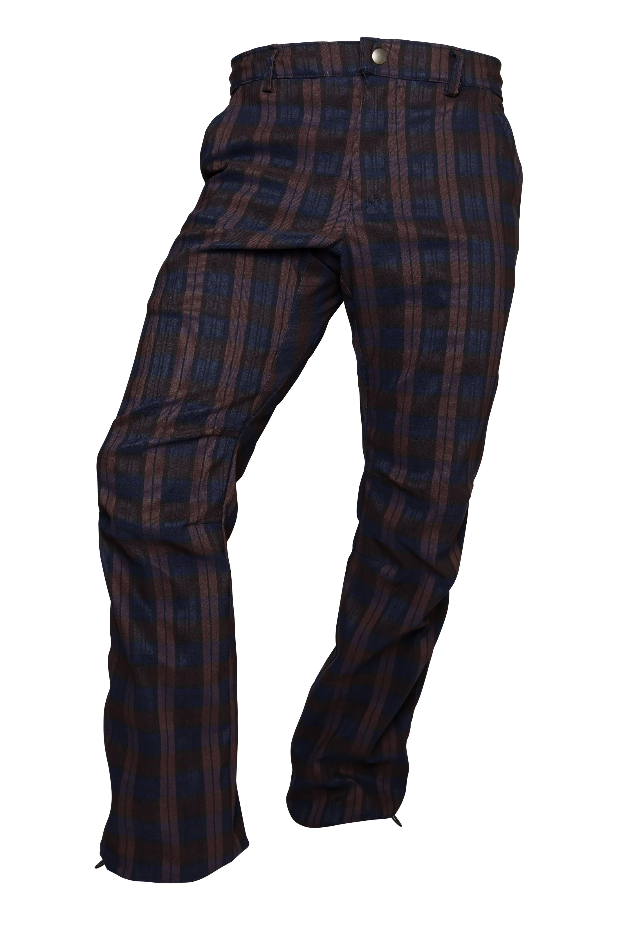 Ultra-elastic Prince of Wales trousers brown / blue / black - men - BILLY 2 Monvic