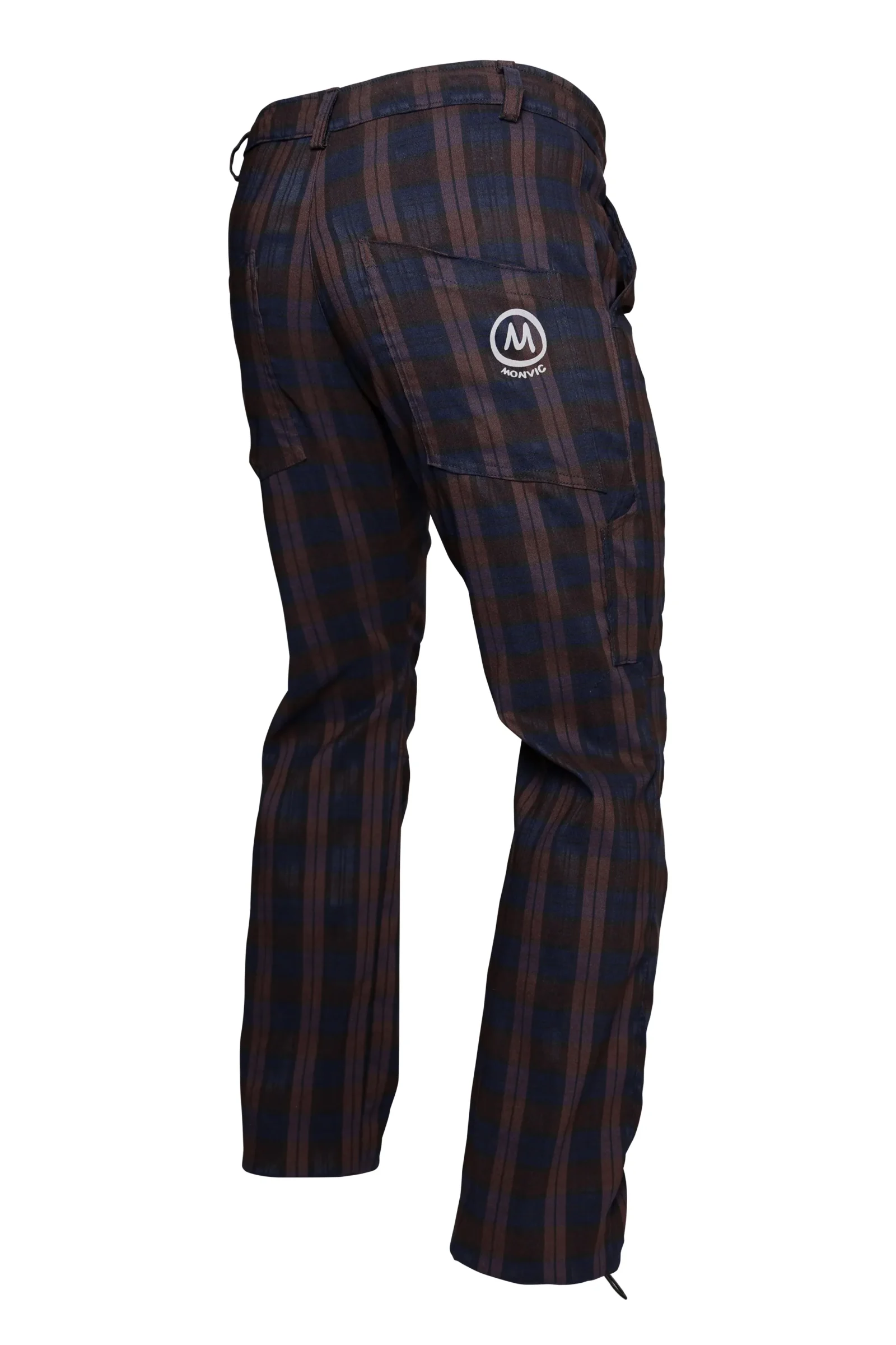 Pantalone ultra elastico Principe di Galles marrone / blu / nero - uomo - BILLY 2 Monvic