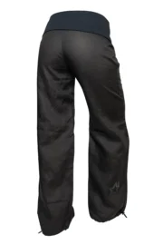 Pantalone in lino nero con fascia elastica in vita - donna - yoga - BALZEN Monvic