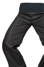 Pantalone in lino con fascia elastica in vita - donna - nero - BALZEN Monvic