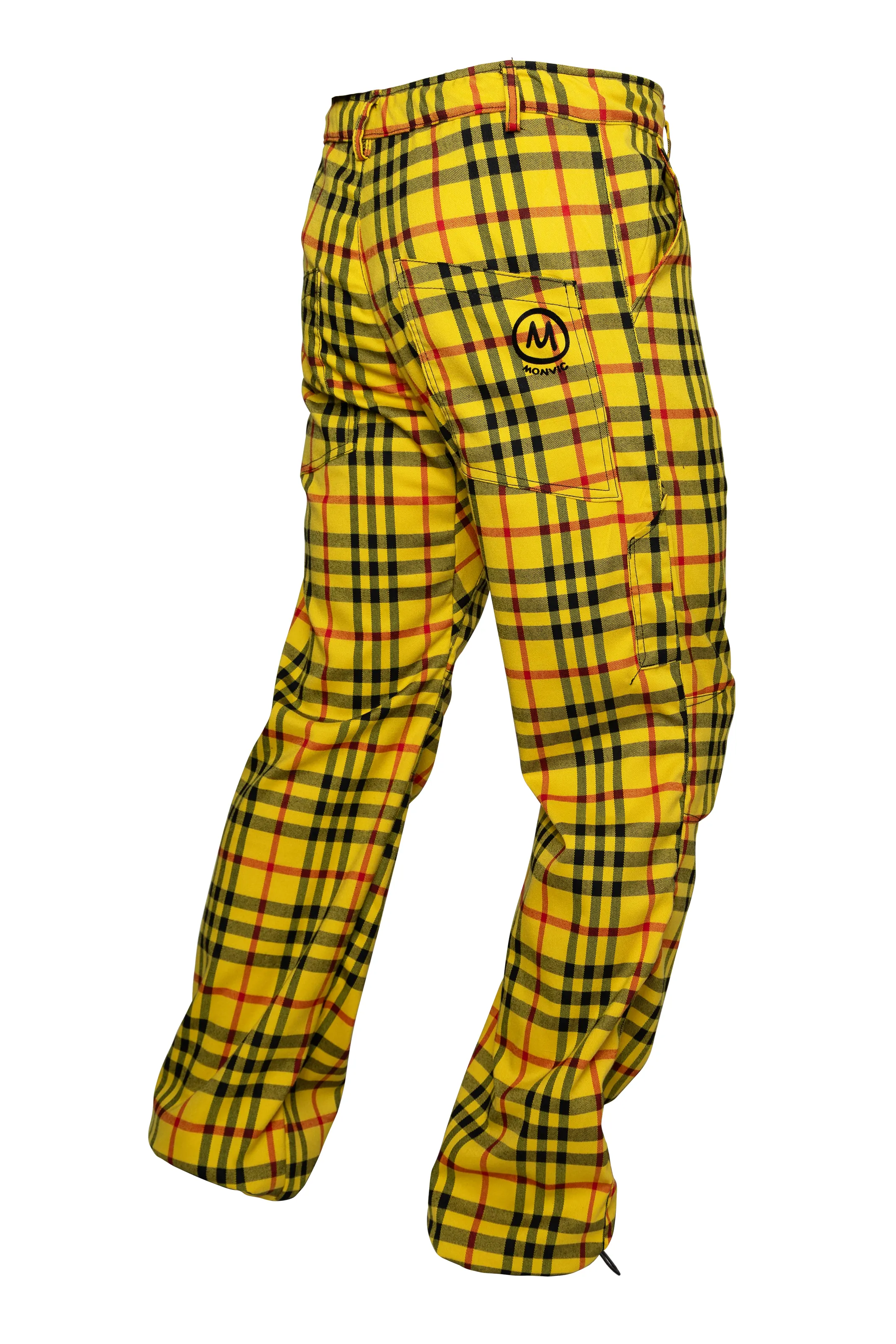 Pantalon d'escalade tartan homme - jaune / noir / carreaux rouges - BILLY 2 Monvic