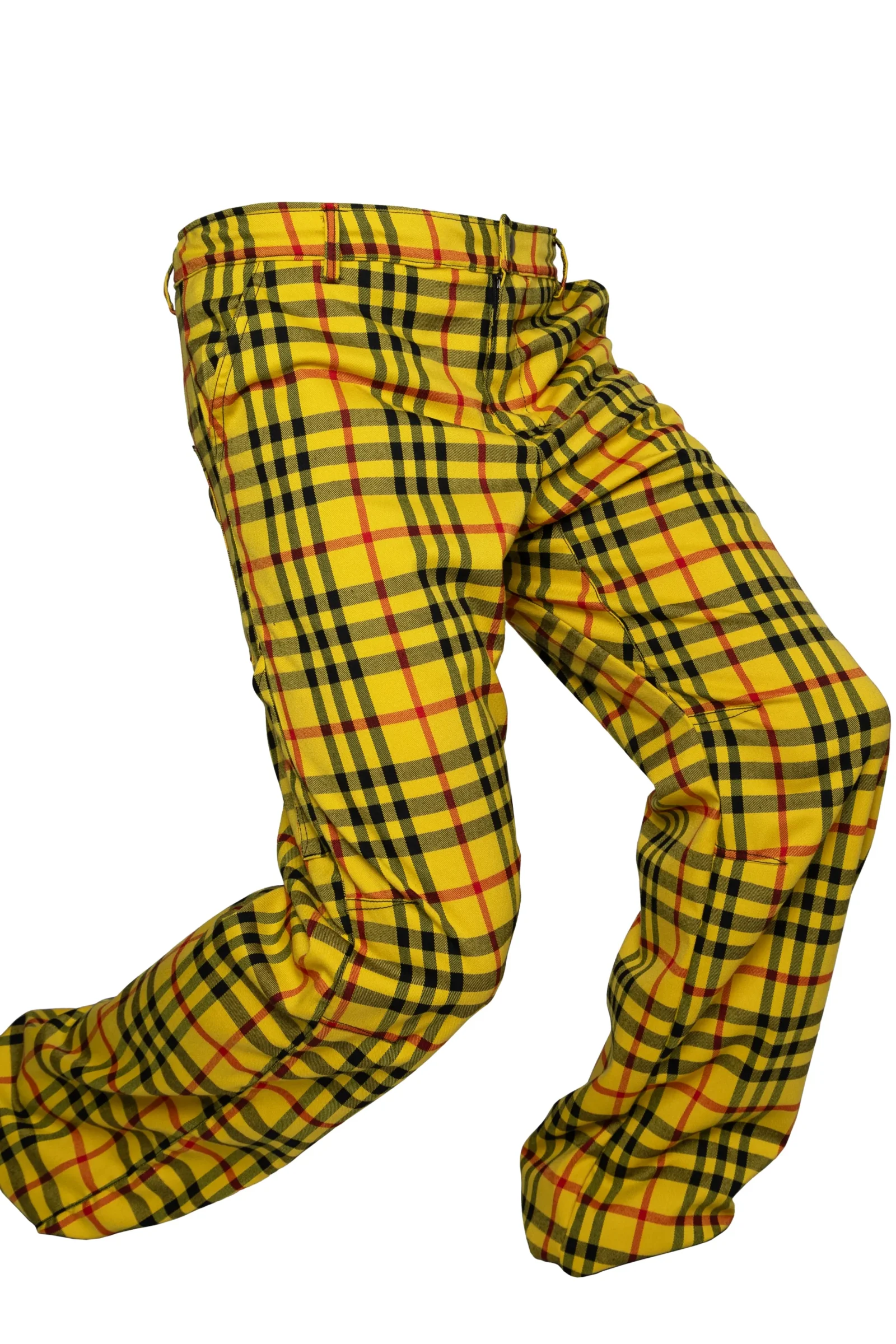 Men's tartan climbing trousers - yellow / black / red checked - BILLY 2 Monvic