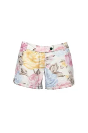 Short d'escalade femme en coton fleuri - STEFFY MONVIC