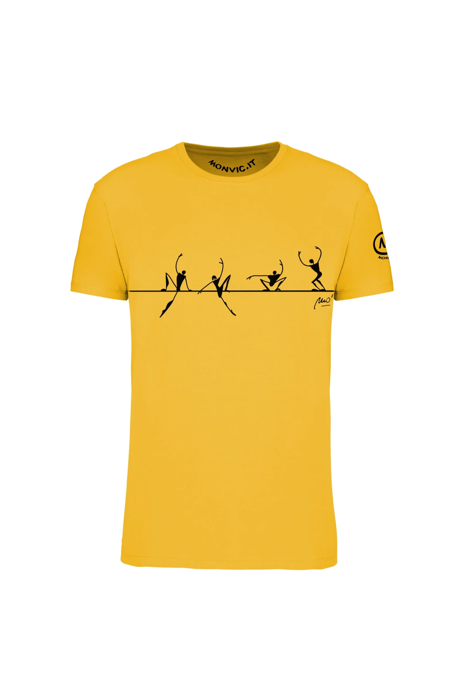 Men's Slackline t-shirt yellow HASH ORGANIC