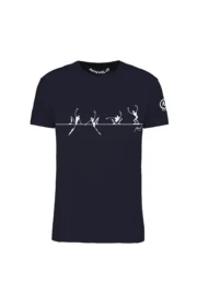 T-shirt slackline homme - bleu marine - Monvic HASH ORGANIC