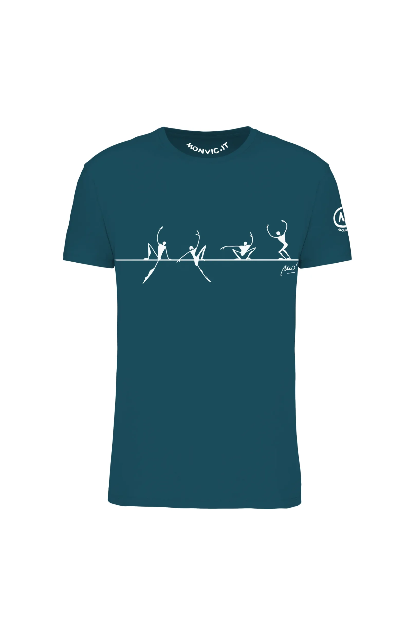 Men's Slackline t-shirt petrol HASH ORGANIC