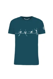 T-shirt slackline homme - vert pétrole - Monvic HASH ORGANIC