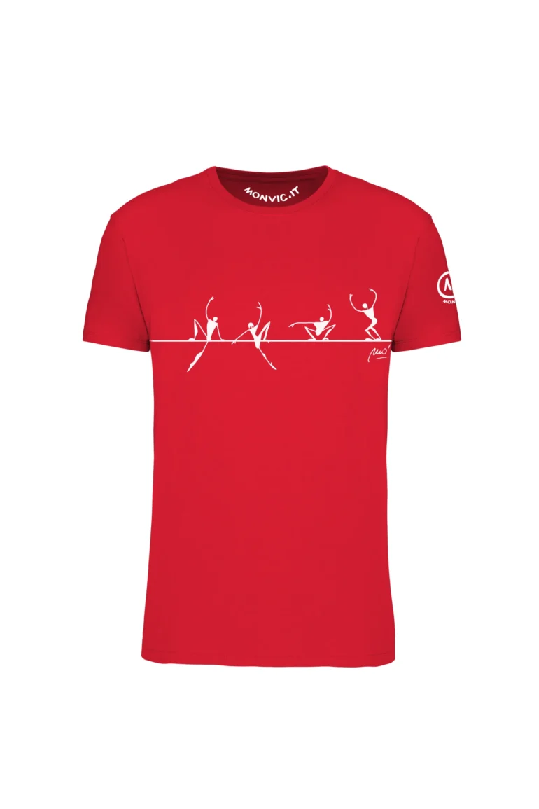 t-shirt slackline uomo - rosso SLACKLINE CLASSIC HASH MONVIC f
