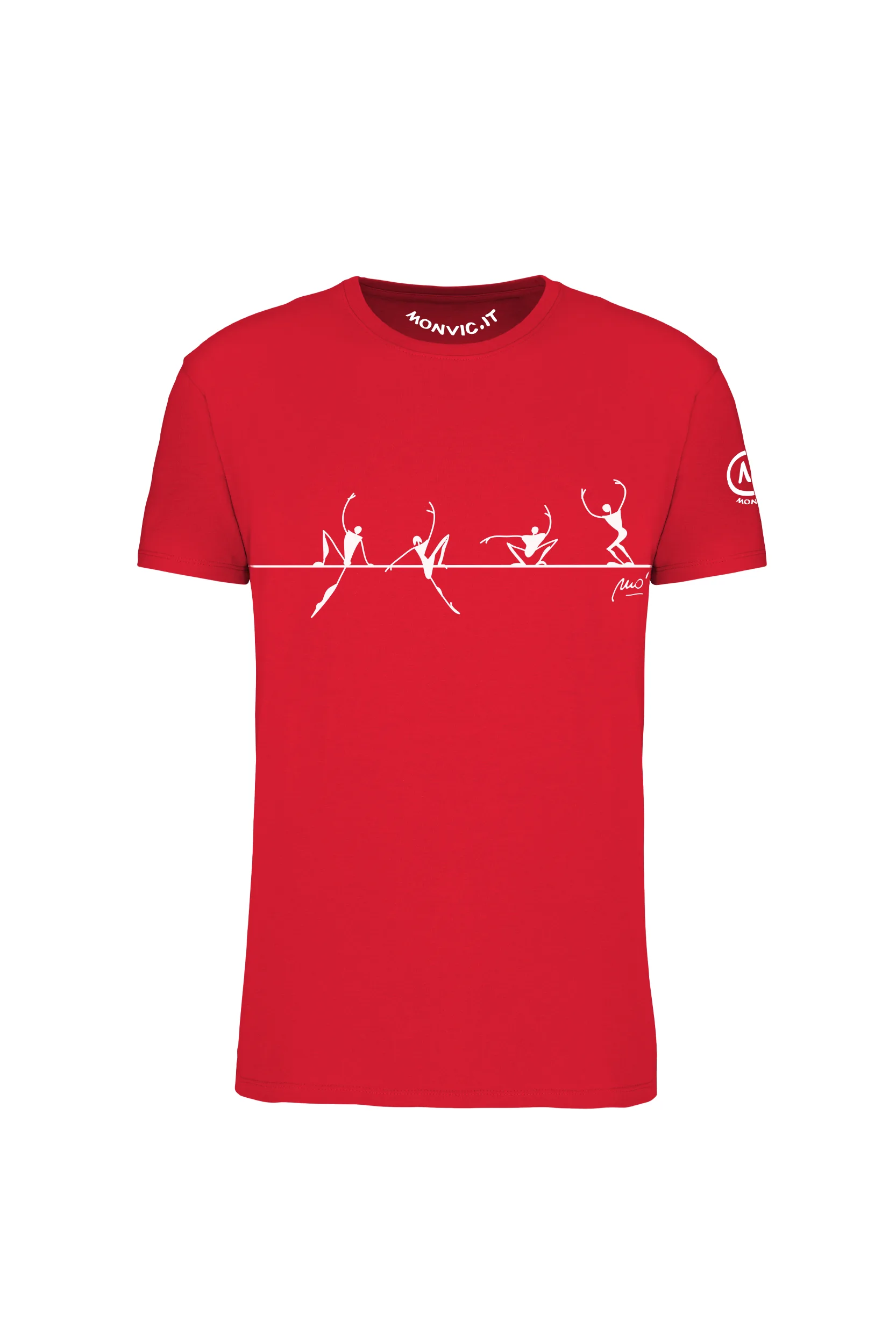 T-shirt slackline homme - rouge - Monvic HASH ORGANIC