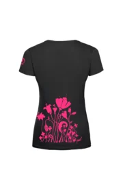 Women's climbing t-shirt - black cotton - "Forest" SHARON by MONVIC