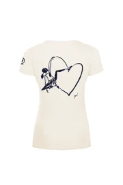 T-shirt escalade femme - crème coton bio - "Out" SHARON ORGANIC by MONVIC