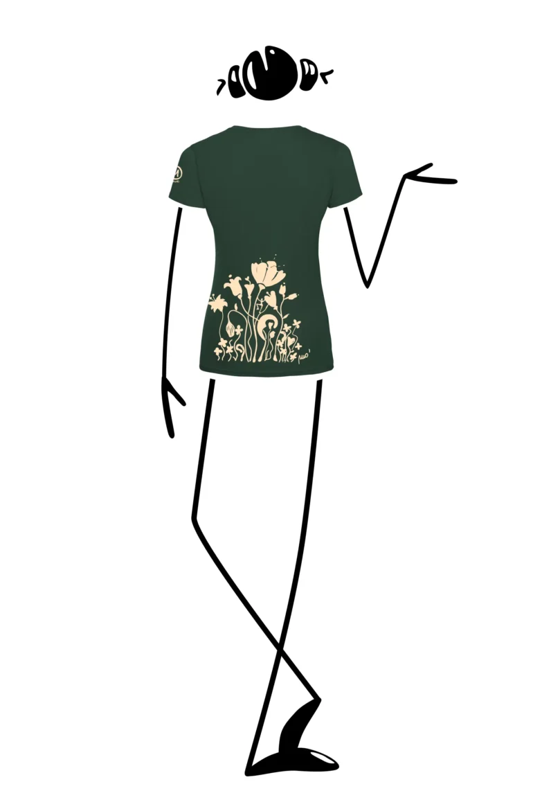 T-shirt d'escalade femme - coton vert forêt - "Forest" SHARON MONVIC