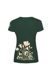 Women's climbing t-shirt - forest green cotton - "Forest" SHARON MONVIC