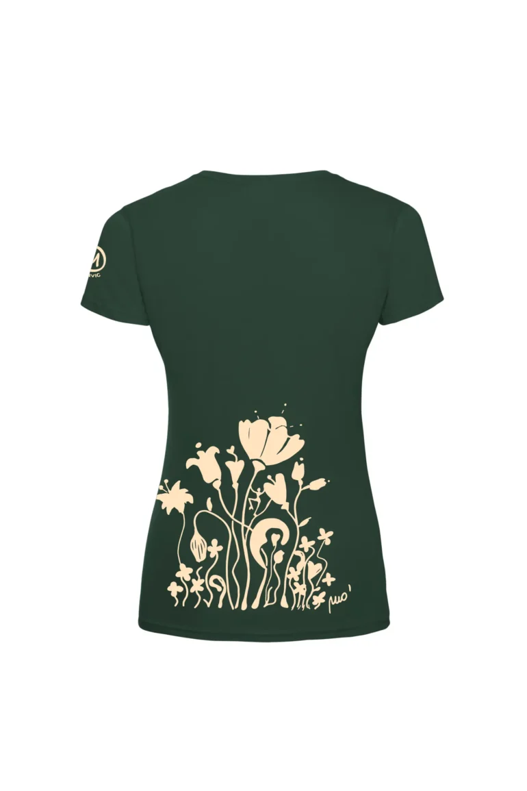 T-shirt d'escalade femme - coton vert forêt - "Forest" SHARON MONVIC