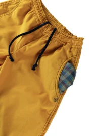 Pantalon d'escalade femme en velours fines côtes jaune - VIOLET VELVET MONVIC
