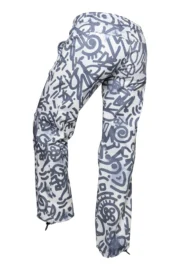 Pantalone sportivo da donna - tessuto graffiti bianco e nero - VIOLET Monvic