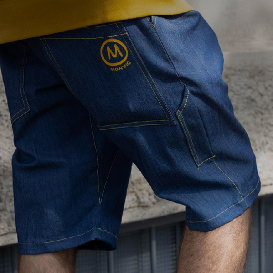 shorts uomo - jeans - pantaloni corti - Monvic