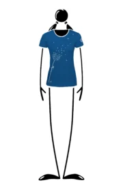 T-shirt escalade femme - bleu roi coton bio - "Blow" pissenlit - SHARON ORGANIC MONVIC