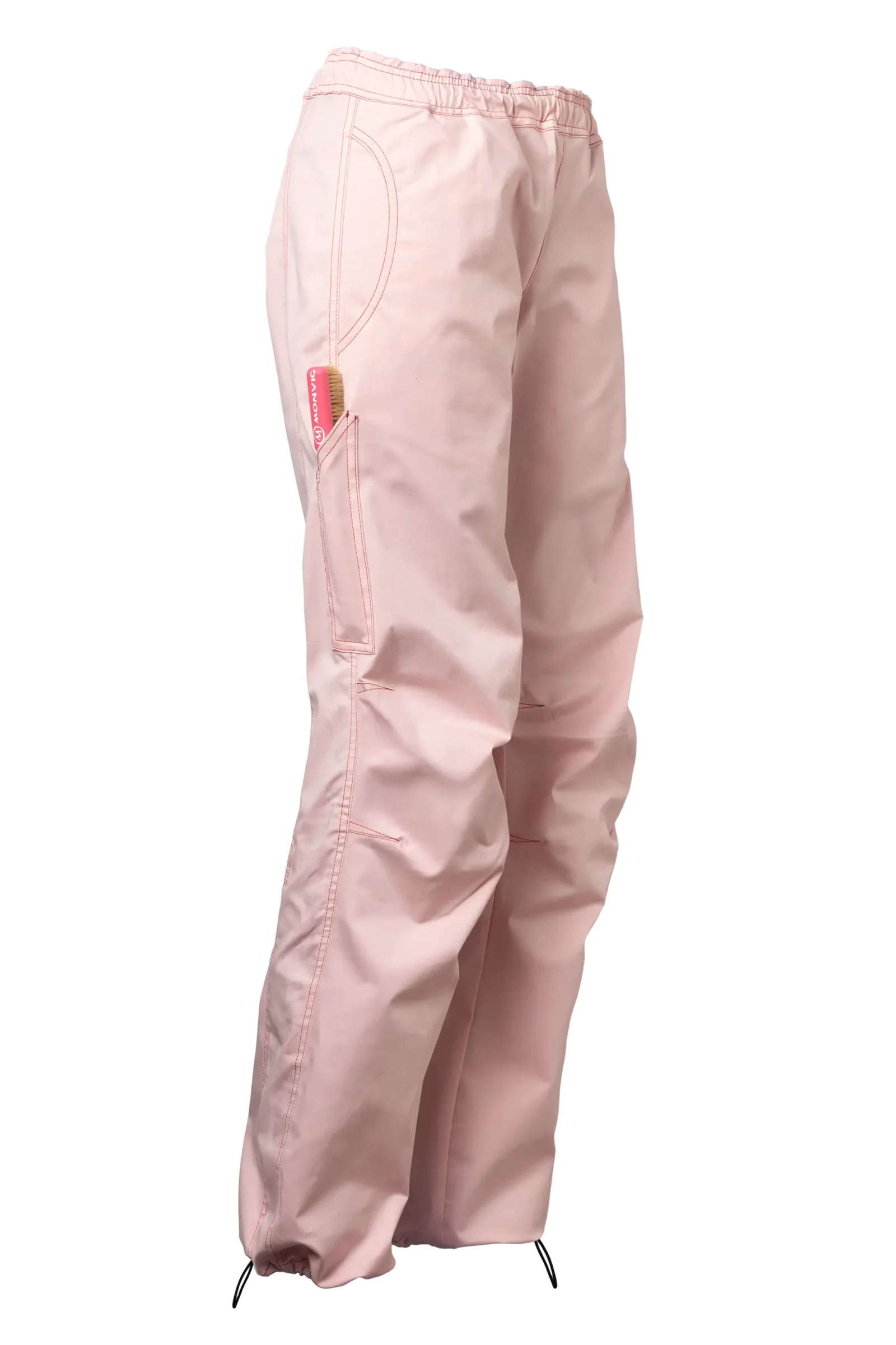 women's sport climbing pants - light pink - stretch cotton - VIOLET MONVIC