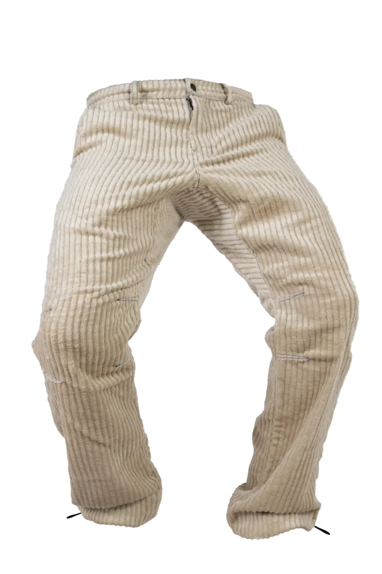 Pantalone in velluto a coste grosse da uomo - beige crema - CLOUDS Monvic