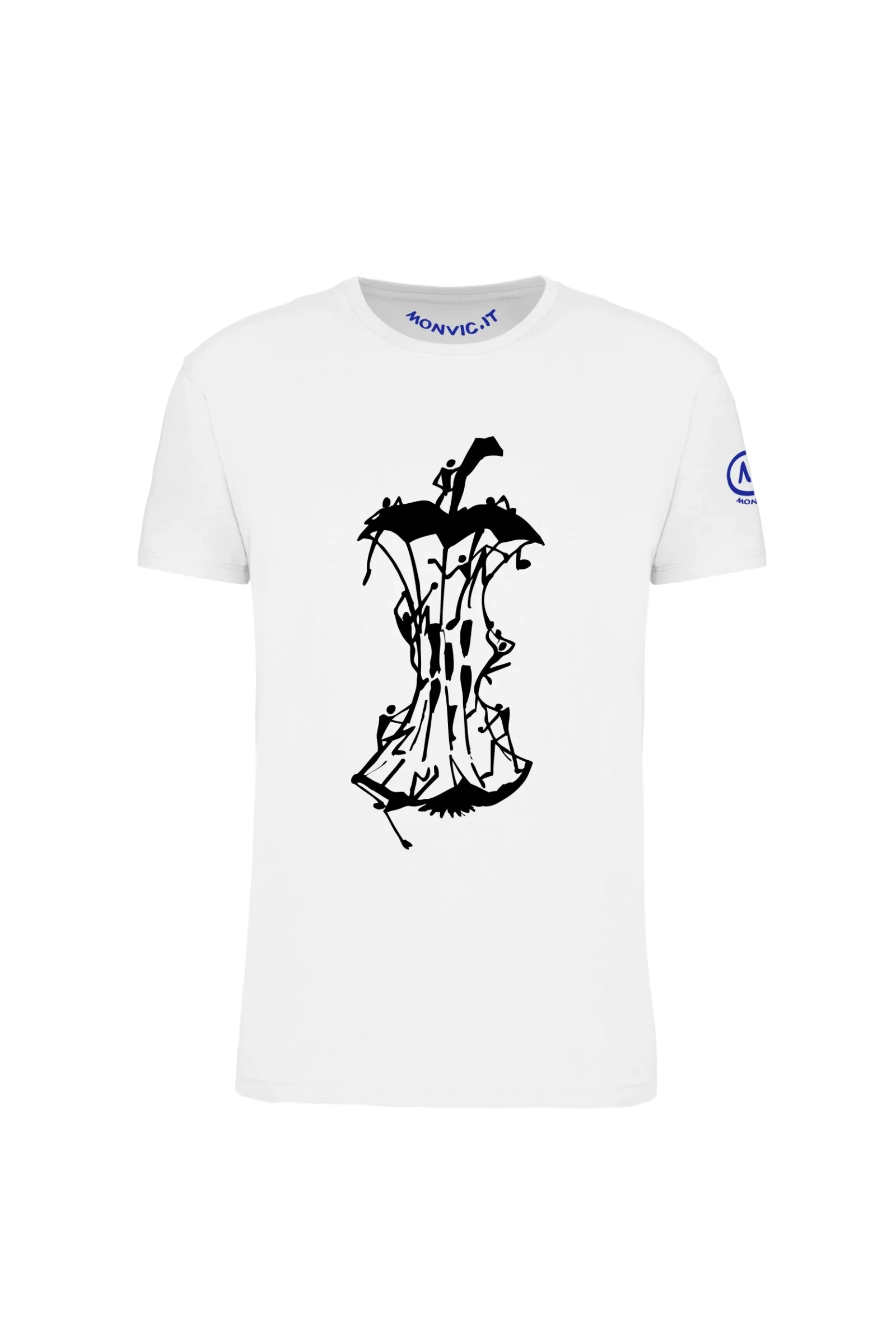 t-shirt arrampicata uomo - bianco APPLE - HASH MONVIC f