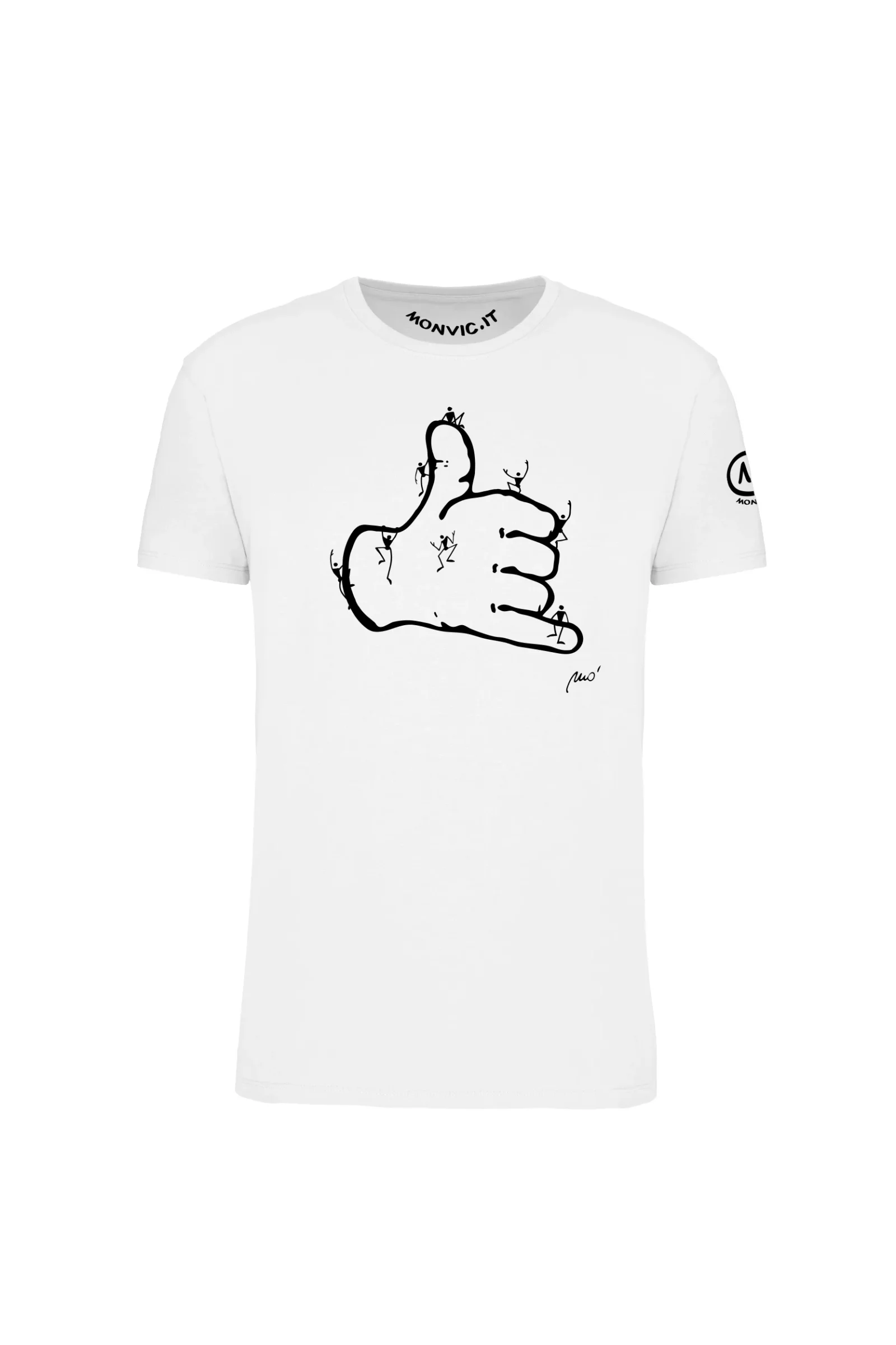 t-shirt arrampicata uomo - bianco BELLA HASH MONVIC fronte