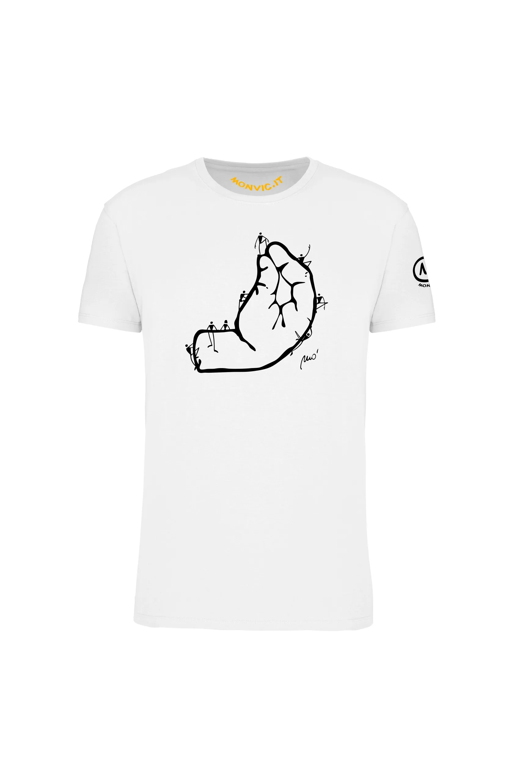 t-shirt arrampicata uomo - bianco C VUO - HASH MONVIC f