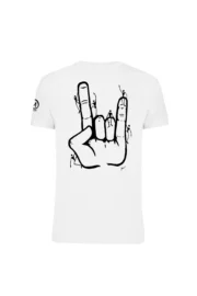 T-shirt arrampicata uomo - cotone bianco - "Tiè" corna - HASH MONVIC