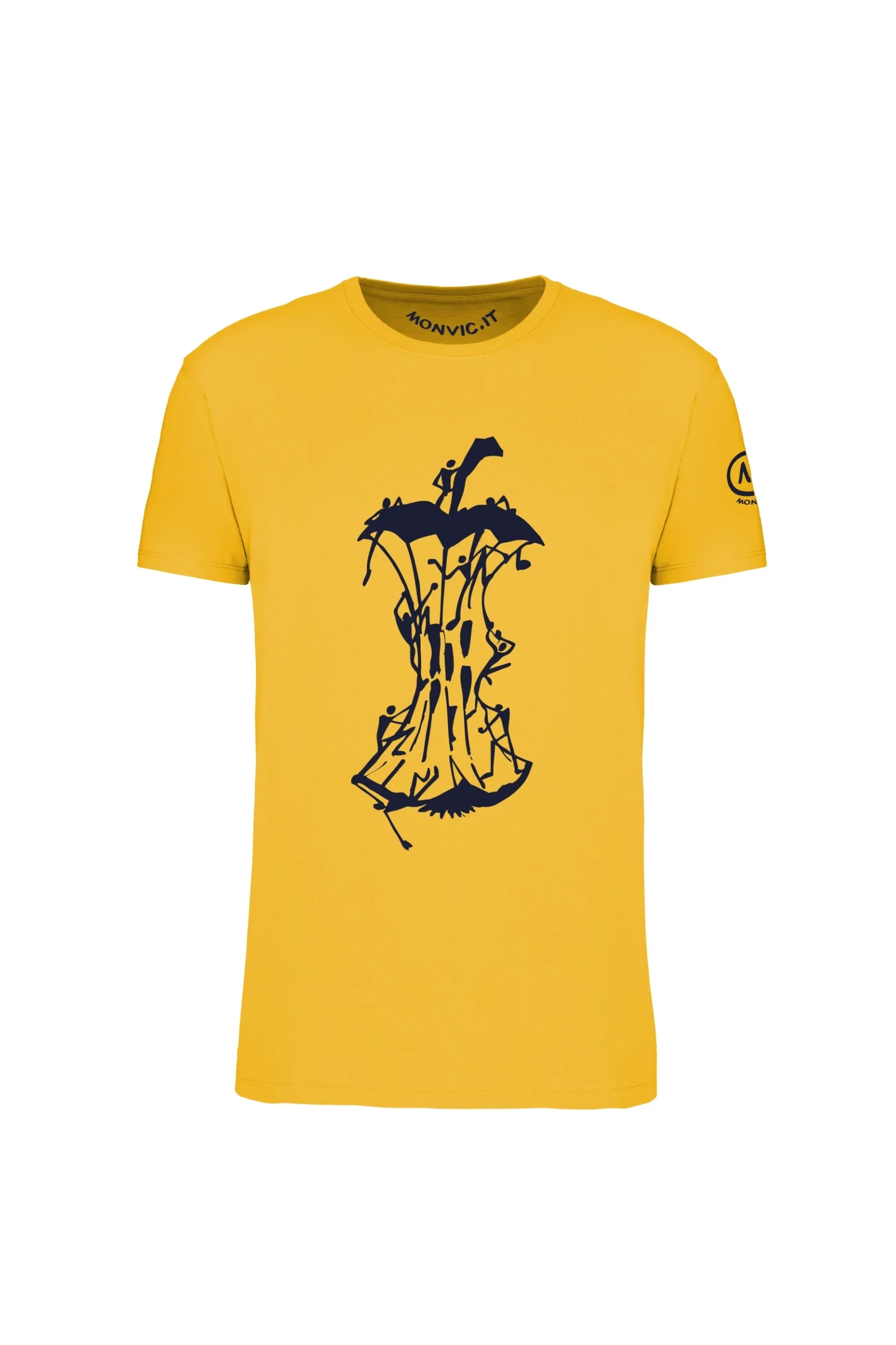 t-shirt arrampicata uomo - giallo APPLE - HASH MONVIC f
