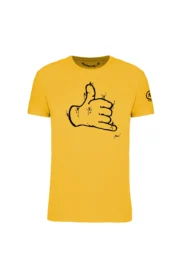 t-shirt arrampicata uomo - giallo BELLA HASH MONVIC fronte