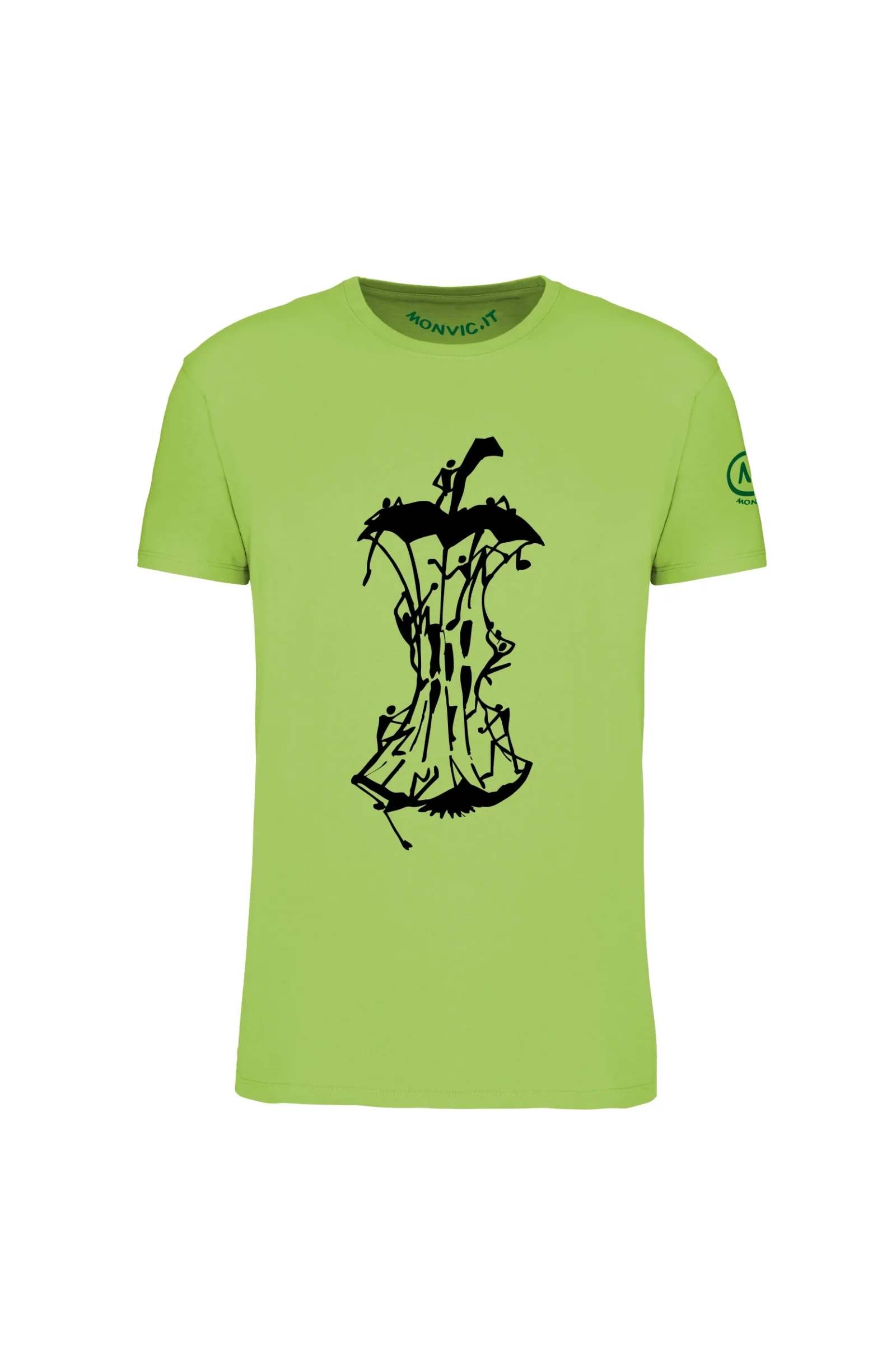 t-shirt arrampicata uomo - lime APPLE - HASH MONVIC f