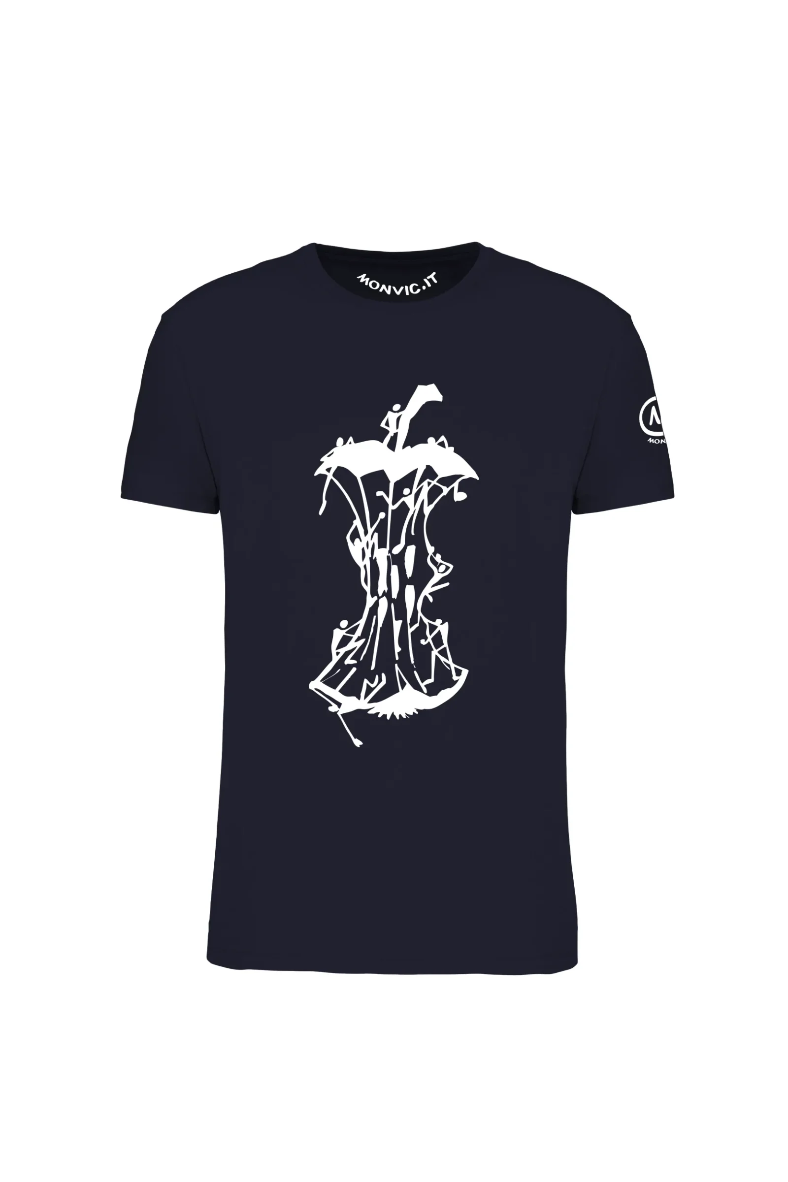 t-shirt arrampicata uomo - navy APPLE - HASH MONVIC f