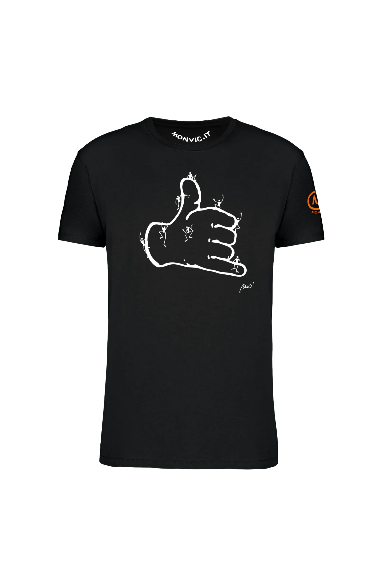 t-shirt arrampicata uomo - nero BELLA HASH MONVIC fronte