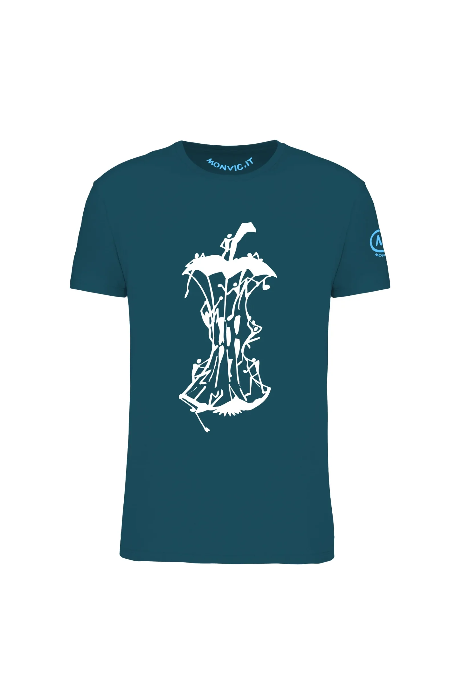 t-shirt arrampicata uomo - petrol APPLE - HASH MONVIC f