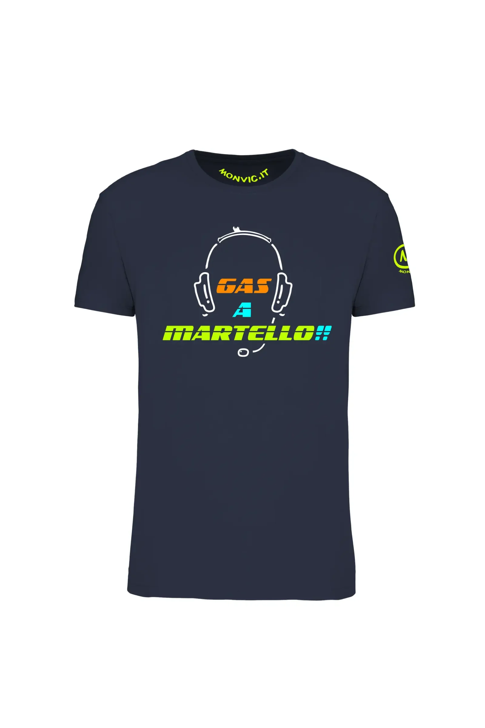 t-shirt uomo navy gas a martello HASH Monvic for GM