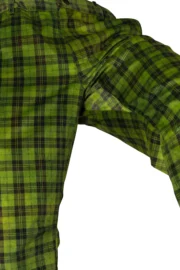 Men's mountain Prince of Wales corduroy trousers - green / black - GRILLO Monvic