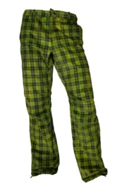 Men's mountain Prince of Wales corduroy trousers - green / black - GRILLO Monvic