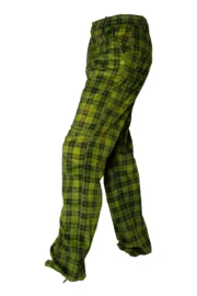 Men's mountain Prince of Wales corduroy trousers - green / black - GRILLO Monvic
