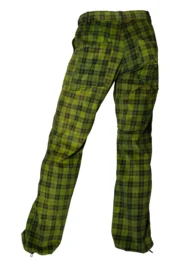 Men's mountain Prince of Wales corduroy trousers - green / black - GRILLO Monvic
