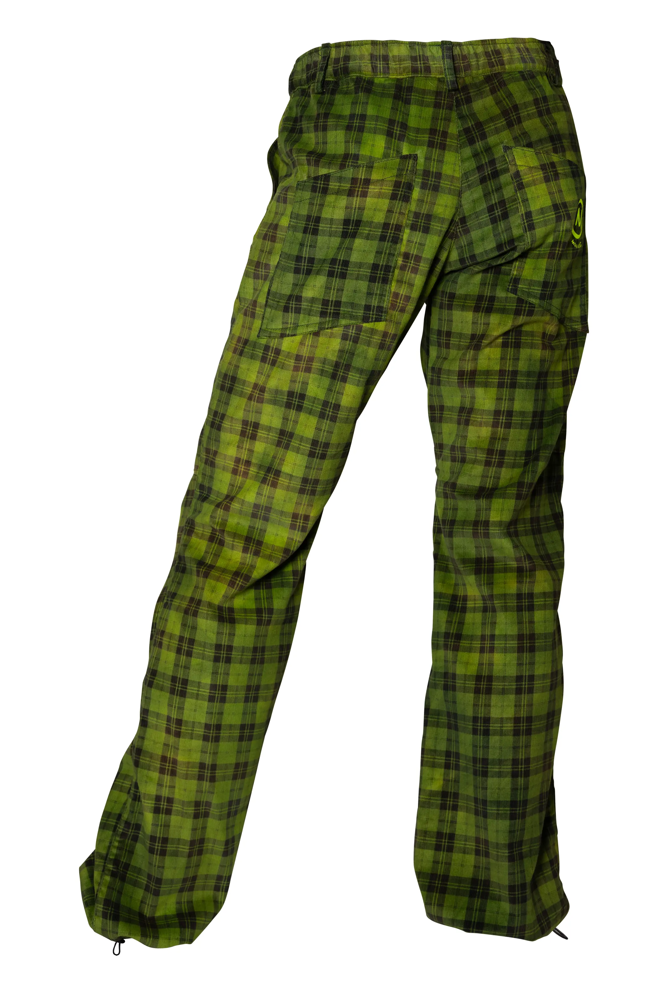 Men's mountain Prince of Wales corduroy trousers - green / black - GRILLO Monvic