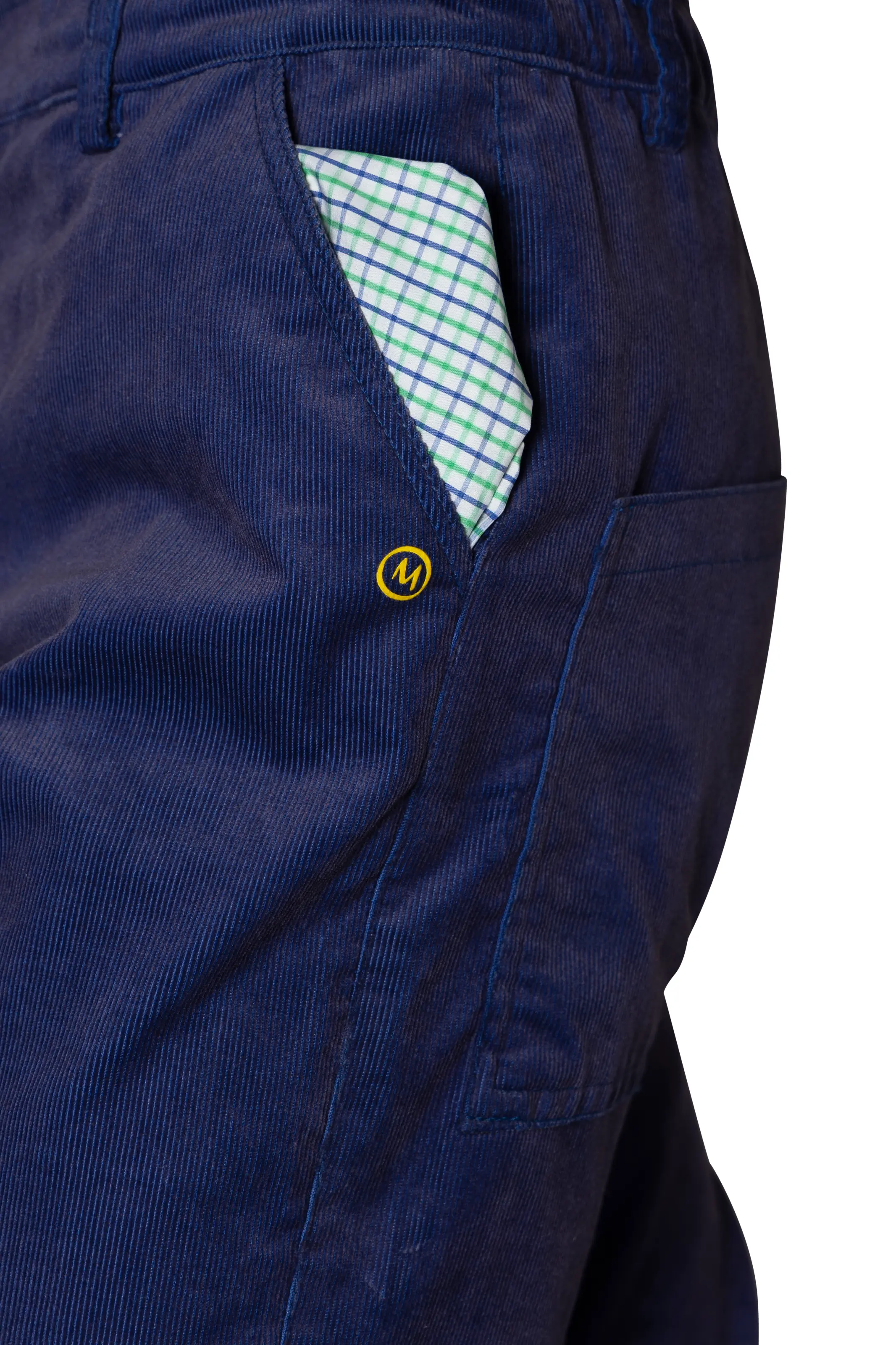 Pantalone in velluto costa fine da uomo - colore blu / viola - GRILLO Monvic