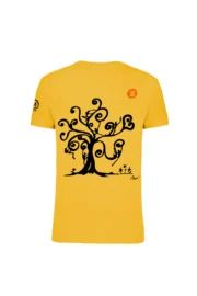 T-shirt arrampicata uomo - cotone organico giallo - "Tree" - HASH MONVIC