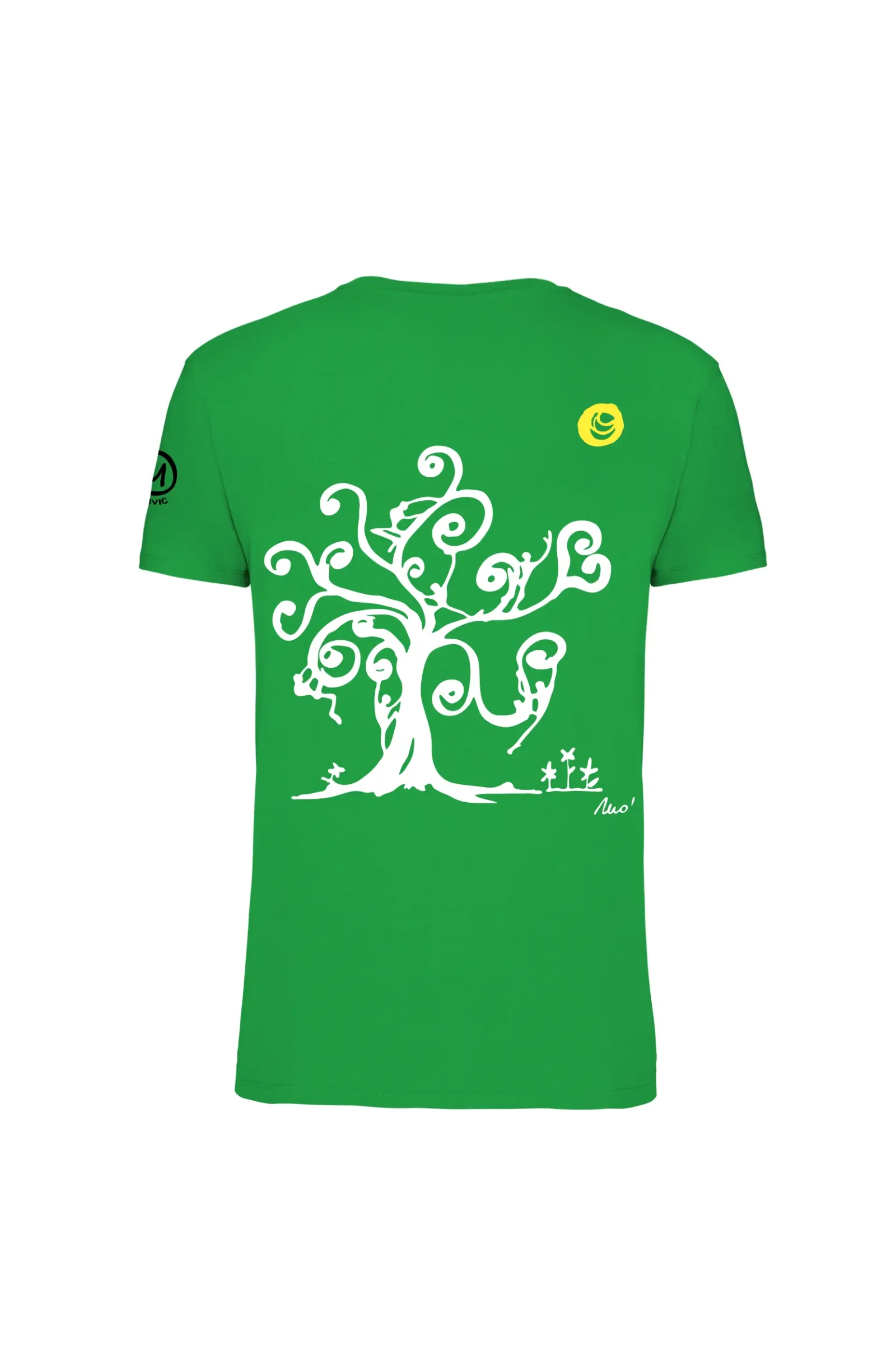 T-shirt arrampicata uomo - cotone organico verde mela - "Tree" - HASH MONVIC